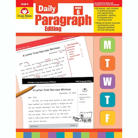 Evan-Moor Educational Publishers Daily Paragraph Editing Book, Teachers Edition, Grade 6 2729